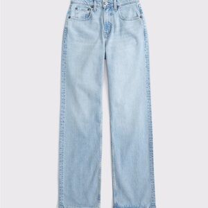Abercrombie & Fitch 90’s Relaxed Jean High Rise Curve Love- Light Wash